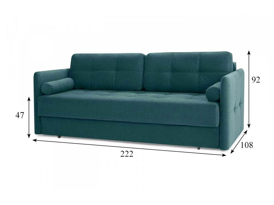 Диван раскладной Биг-Бен, 201х160, еврокнижка, независимые пружины купить в Москве