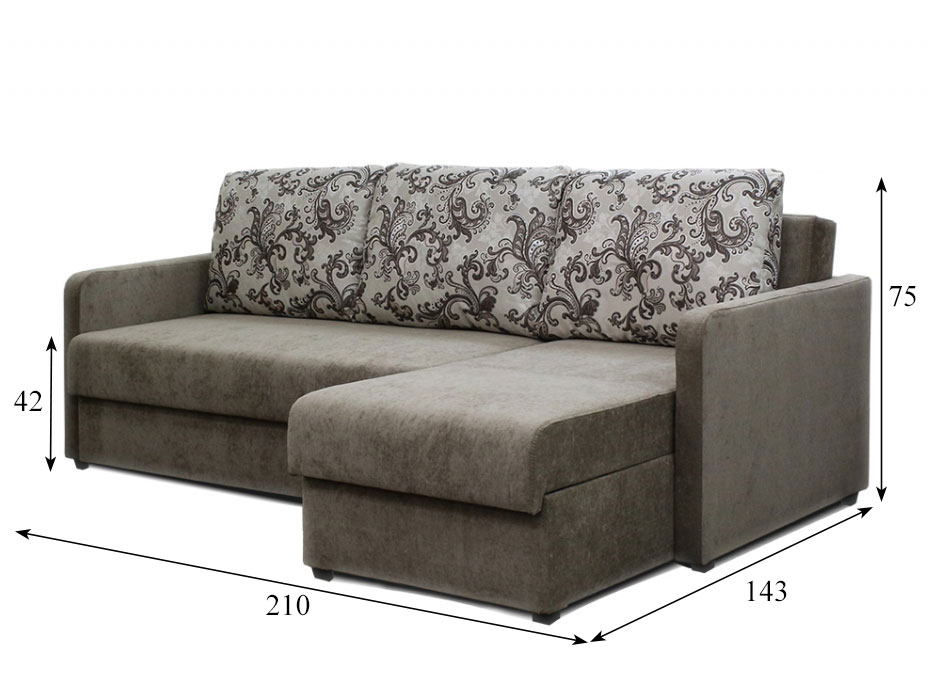 Угловой диван Маэстро, 195х136, еврокнижка, независимые пружины купить в Москве