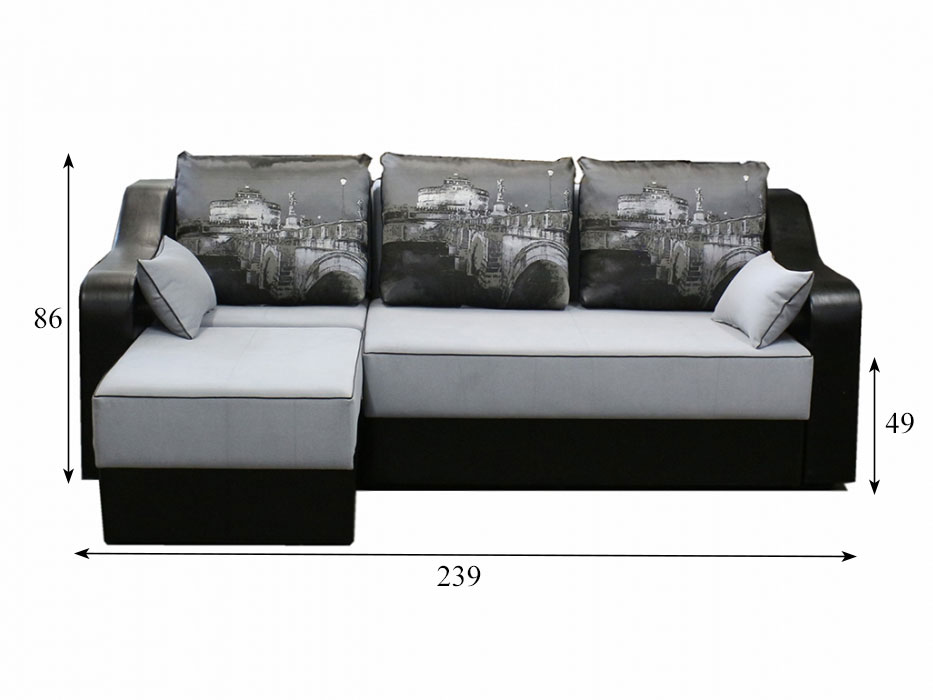 Угловой диван Кардинал 2, 204х162, пантограф, независимые пружины купить в Москве