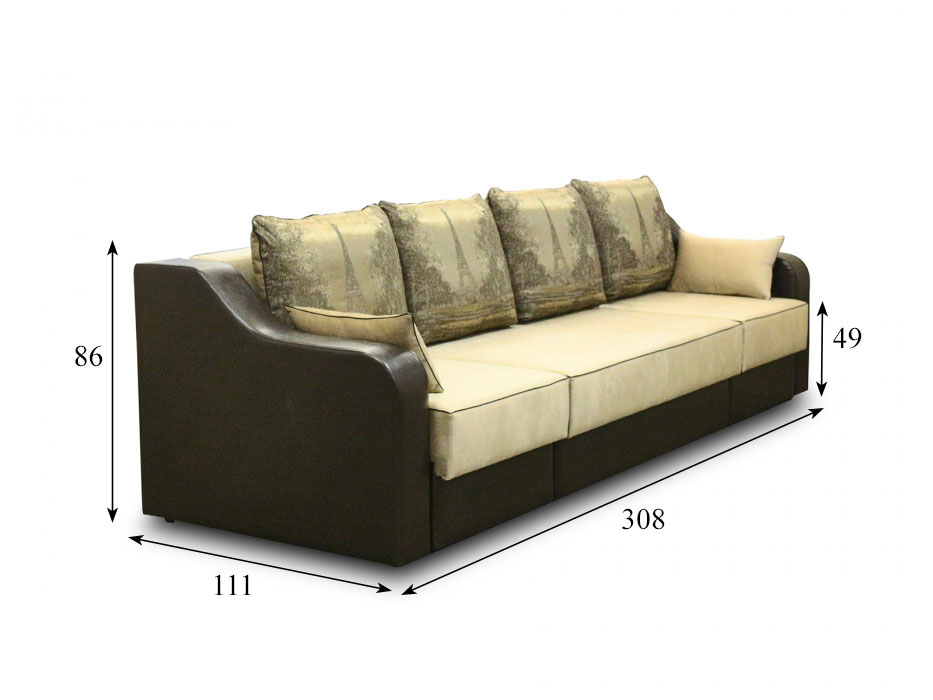 Угловой диван Кардинал 3, 272х162, пантограф, независимые пружины купить в Москве