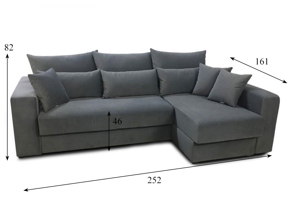 Угловой диван Уника, 200х140, пантограф, независимые пружины купить в Москве