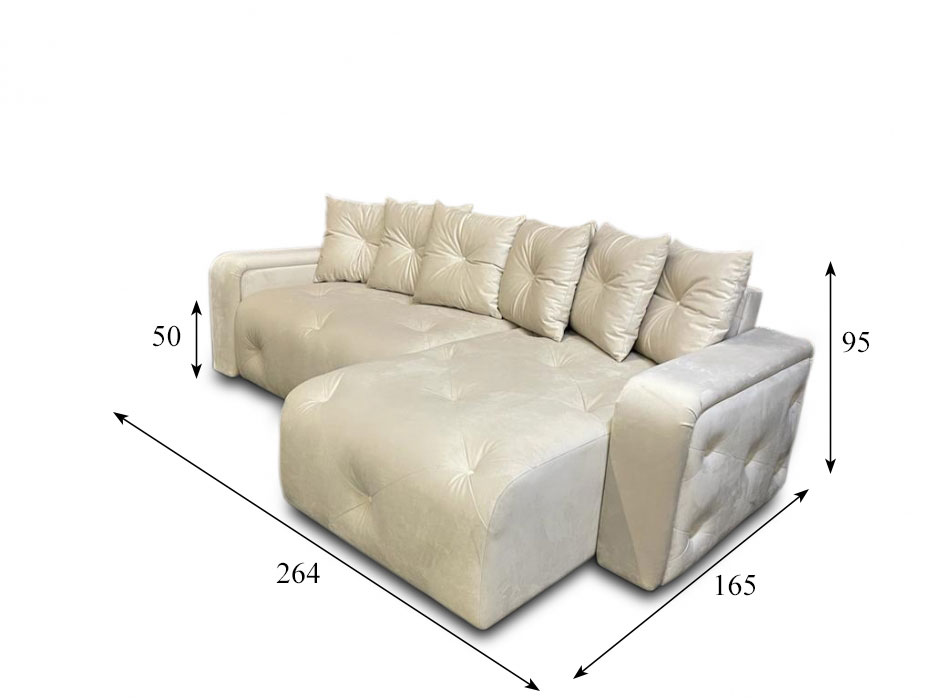 Угловой диван Неаполь, 214х160, пантограф, независимые пружины купить в Москве