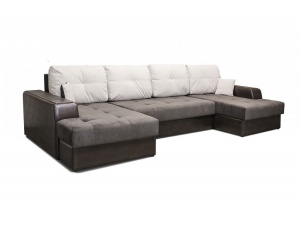 Угловой диван Оскар 2 с двумя оттоманками, 285х170, пантограф, независимые пружины