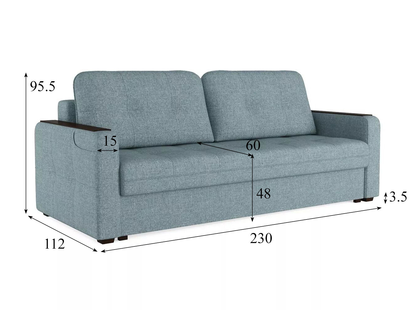 Диван СМАРТ 3 Модель 063 (Sherlock 975) купить в Москве