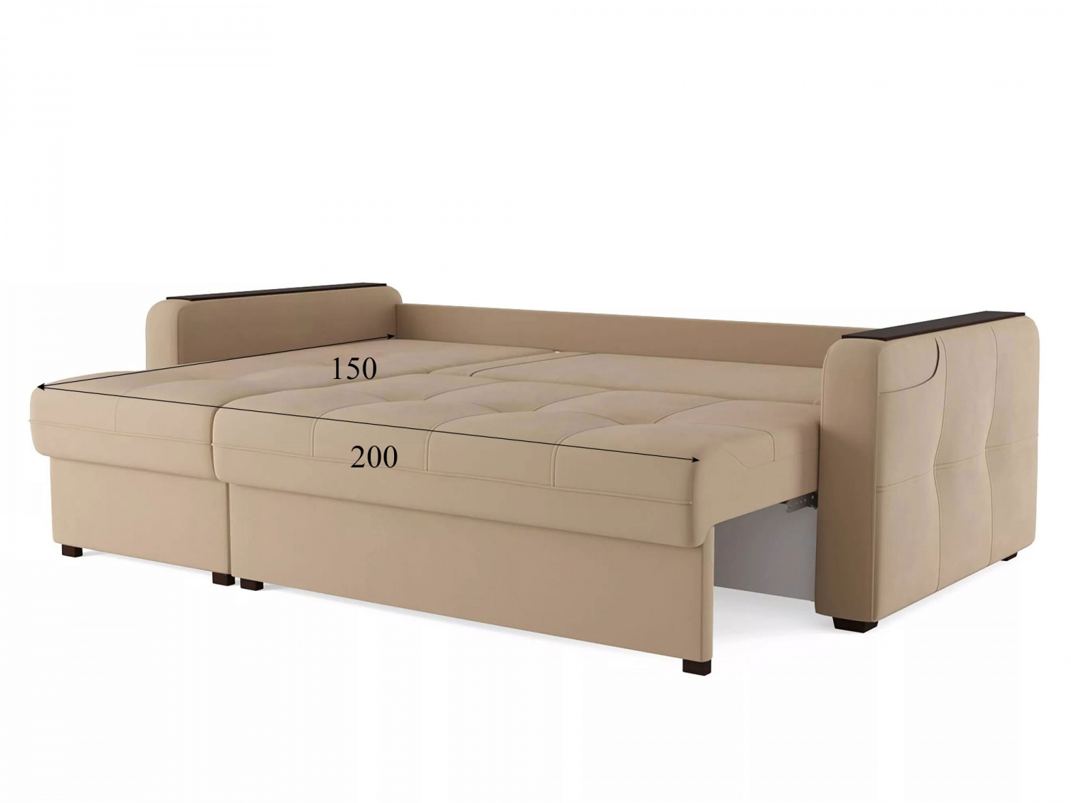 Угловой диван СМАРТ 3 Модель 063 (Velutto 05), левый купить в Москве