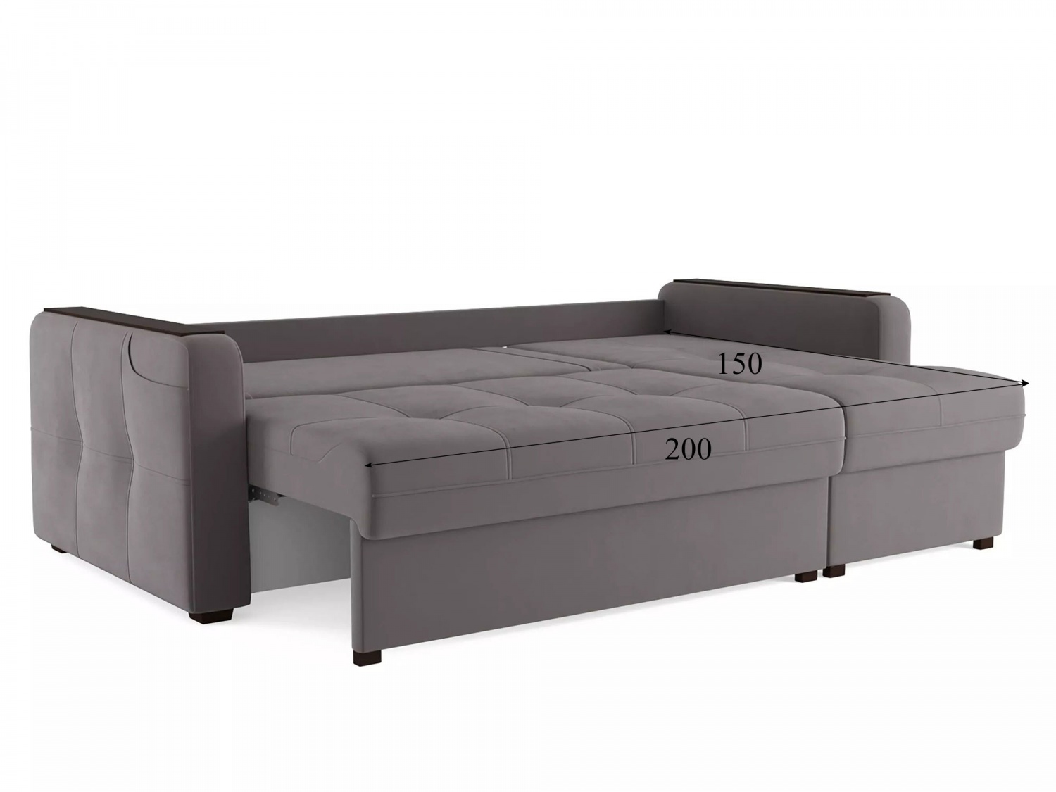 Угловой диван СМАРТ 3 Модель 063 (Velutto 19), правый купить в Москве