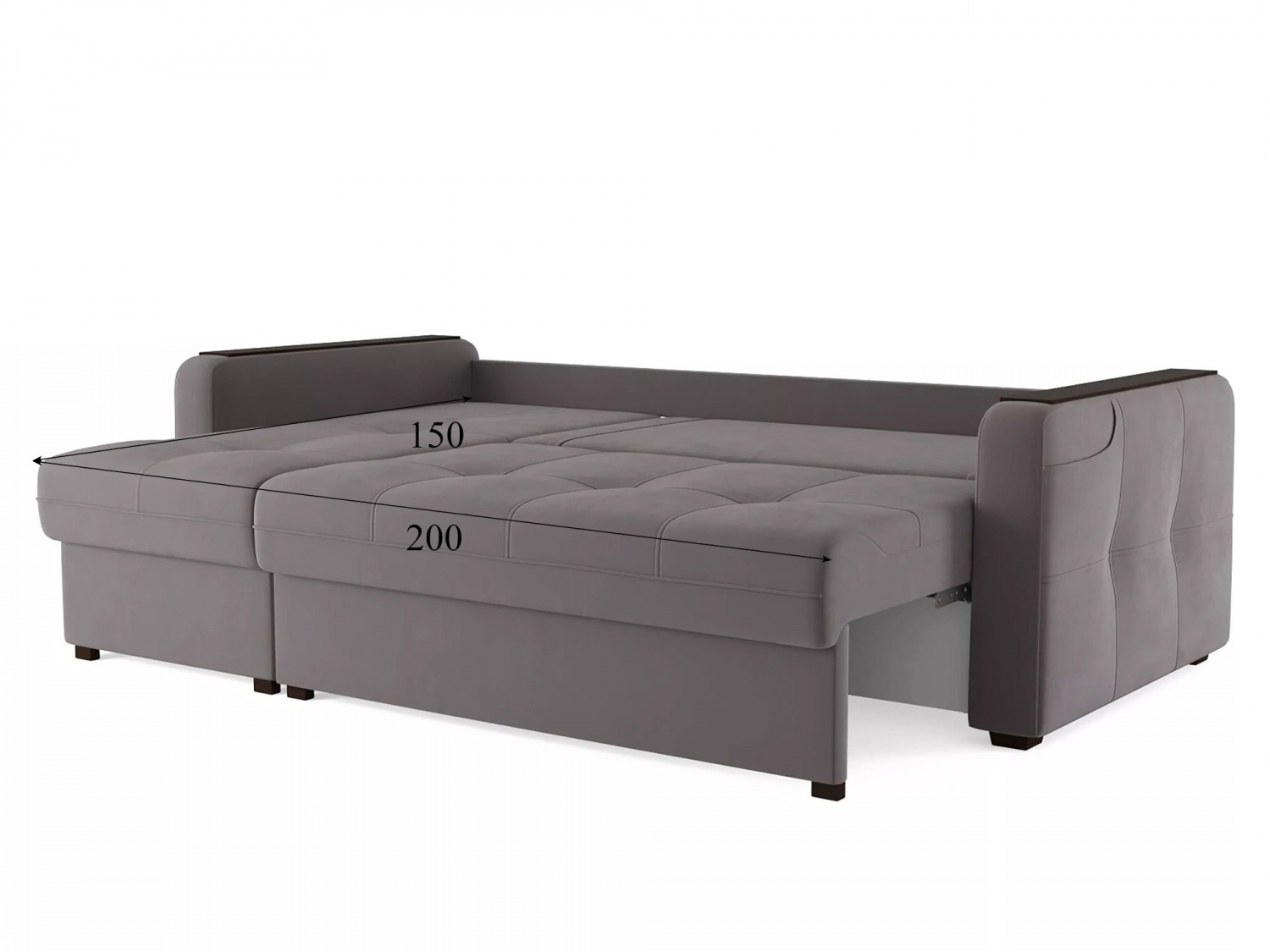 Угловой диван СМАРТ 3 Модель 063 (Velutto 19), левый купить в Москве