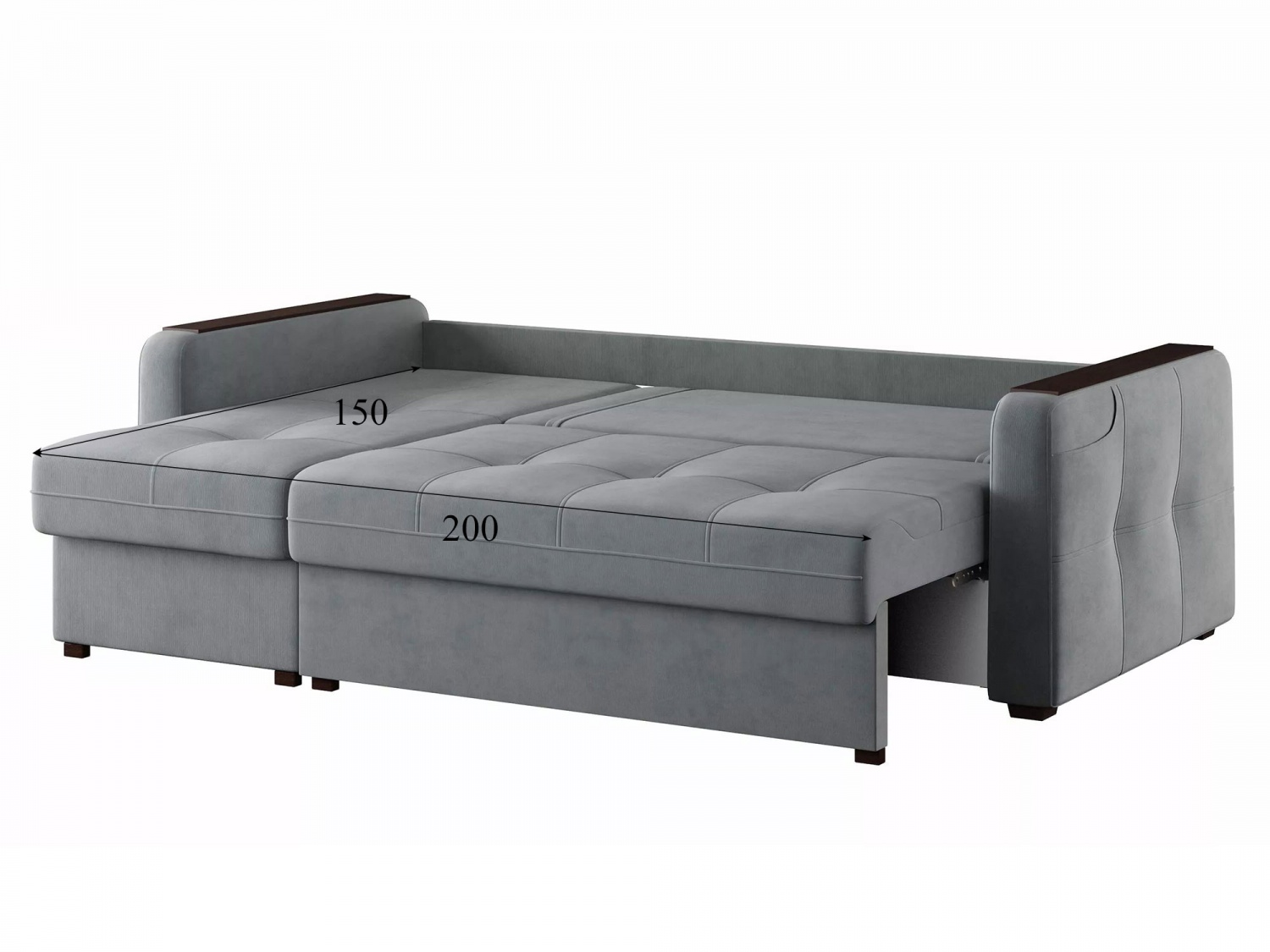 Угловой диван СМАРТ 3 Модель 063 (Вивальди 8), левый купить в Москве