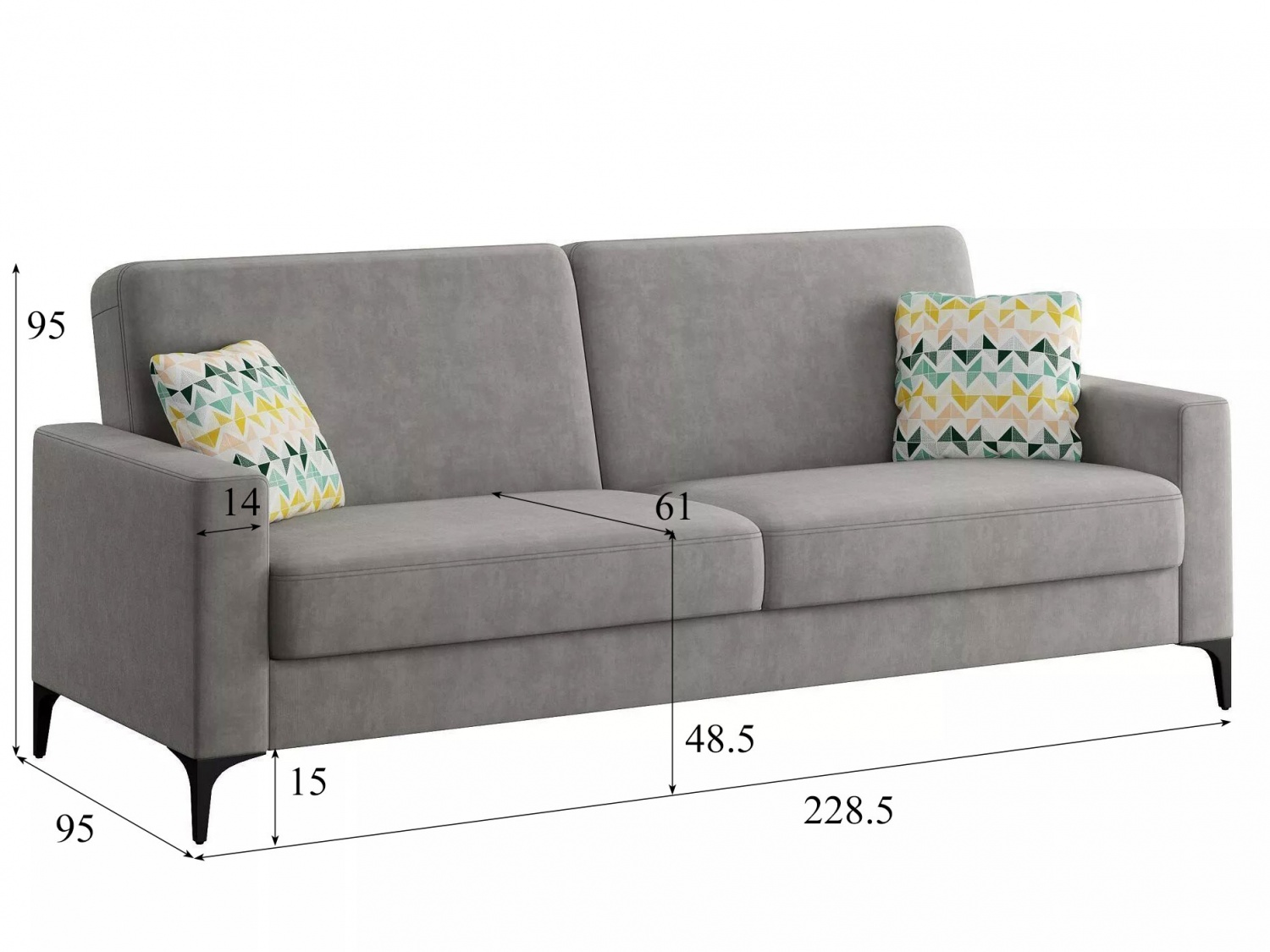 Диван Алекс Модель 047 (Геометрия 69+Вивальди 7) купить в Москве