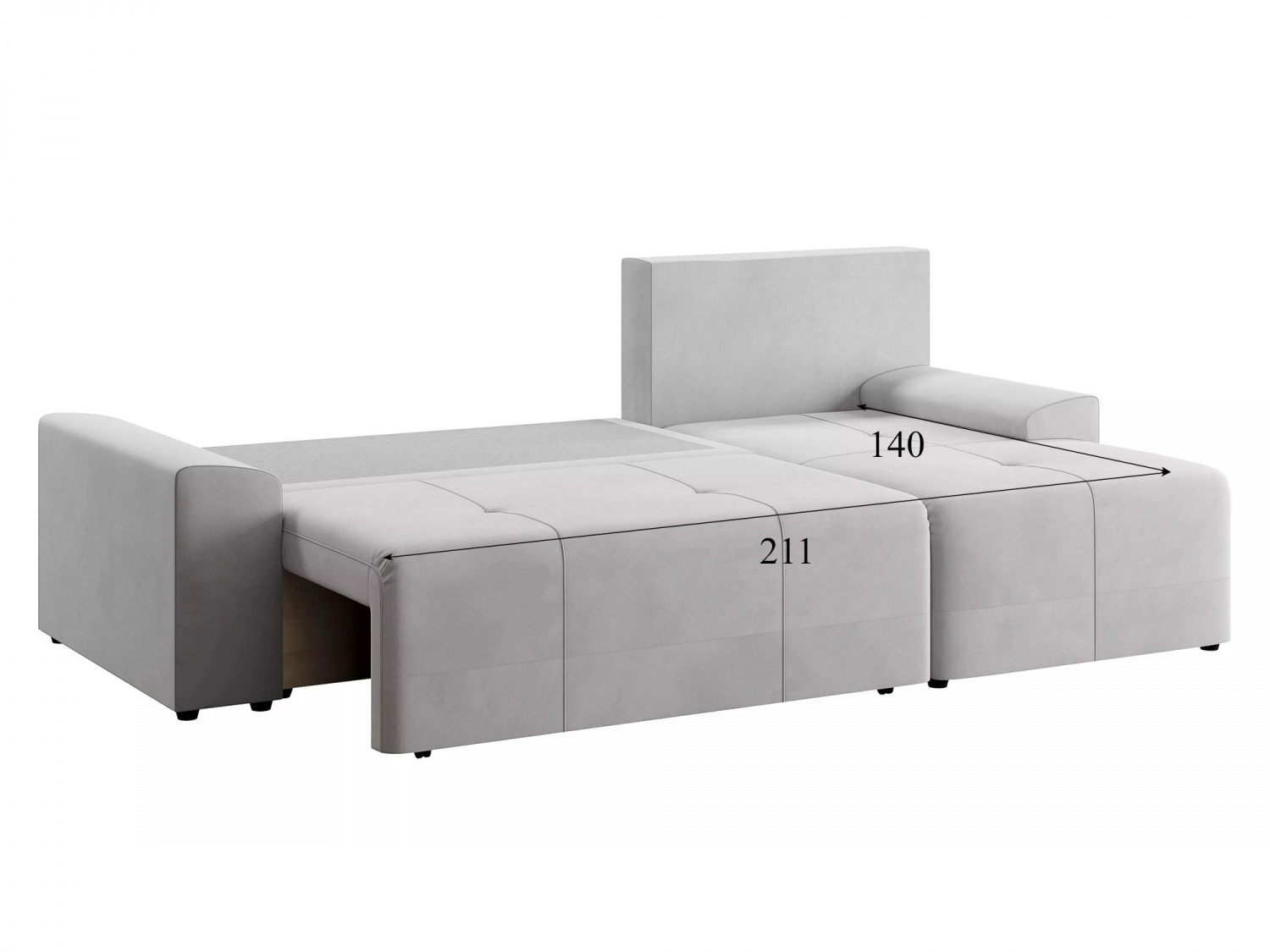 Угловой диван Альмисса Модель 001 (Ультра Смог), правый купить в Москве