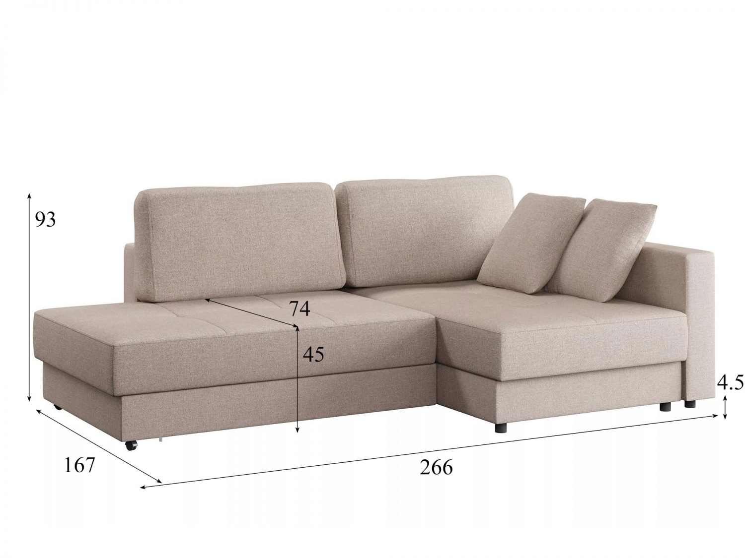 Угловой диван Бостон Модель 037 (Sherlock 932), правый купить в Москве