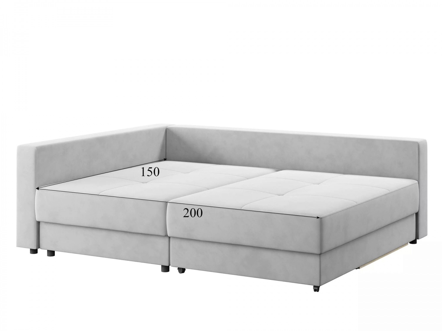 Угловой диван Бостон Модель 037 (Ультра смог), левый купить в Москве