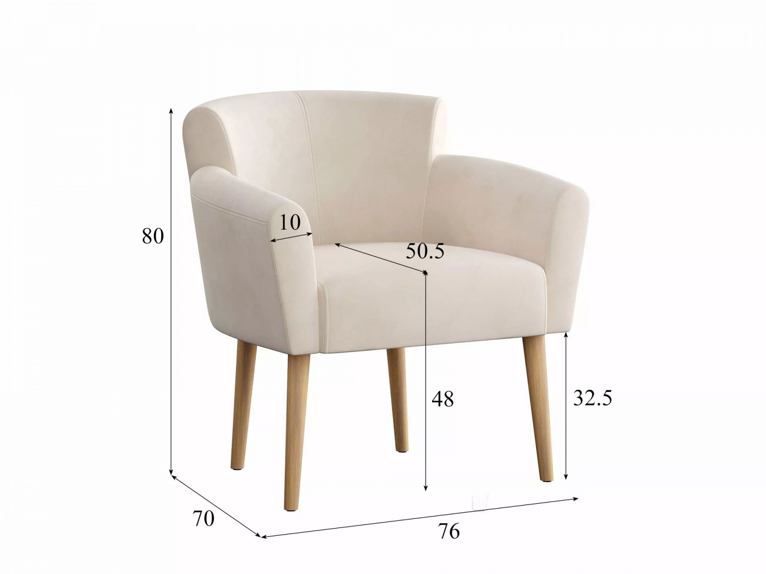 Кресло для отдыха Вирджиния Модель 015 (Ультра ивори) купить в Москве