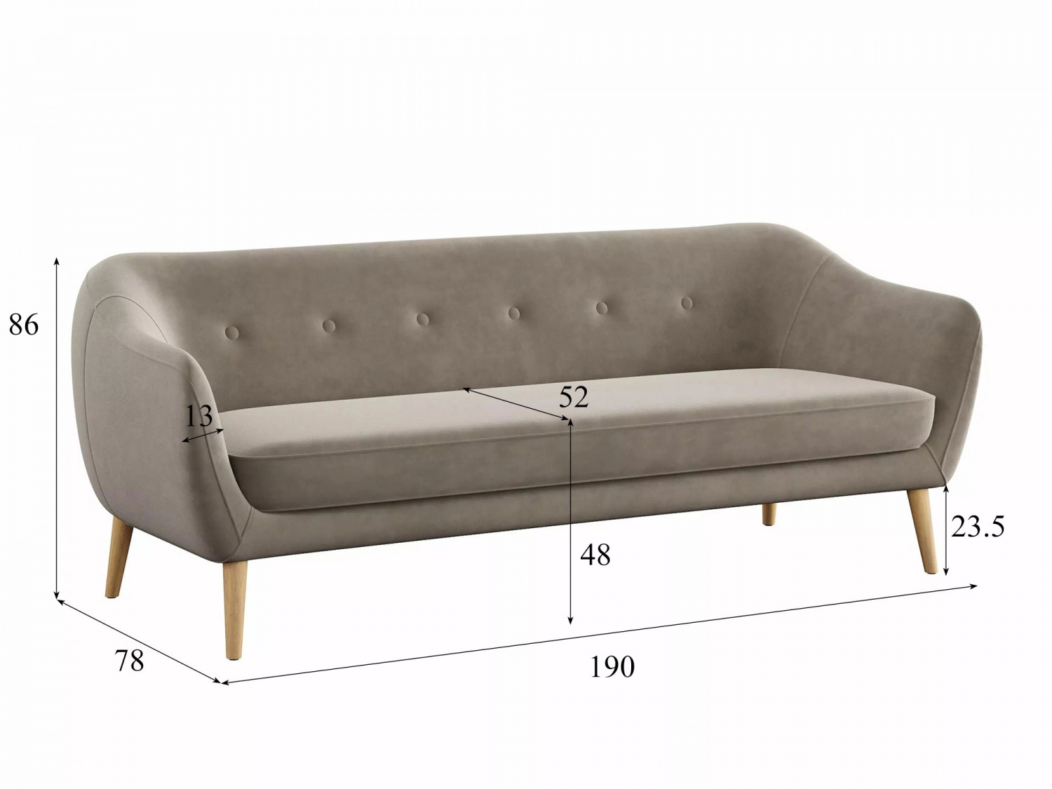 Диван Ланкастер Модель 066 (Вивальди 5) купить в Москве