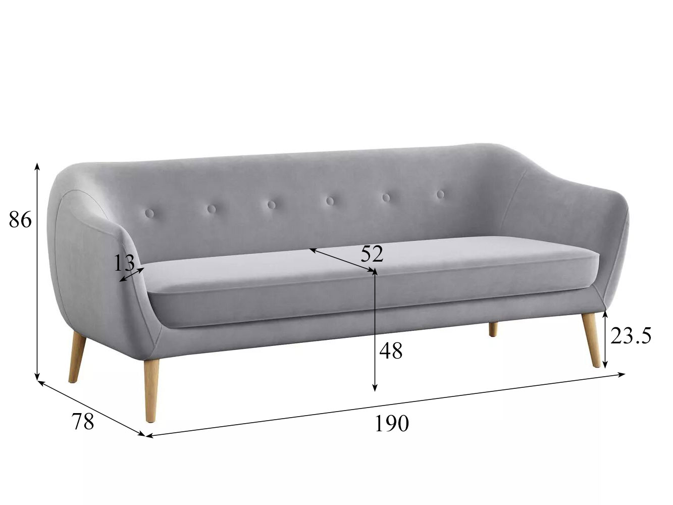 Диван Ланкастер Модель 066 (Вивальди 7) купить в Москве