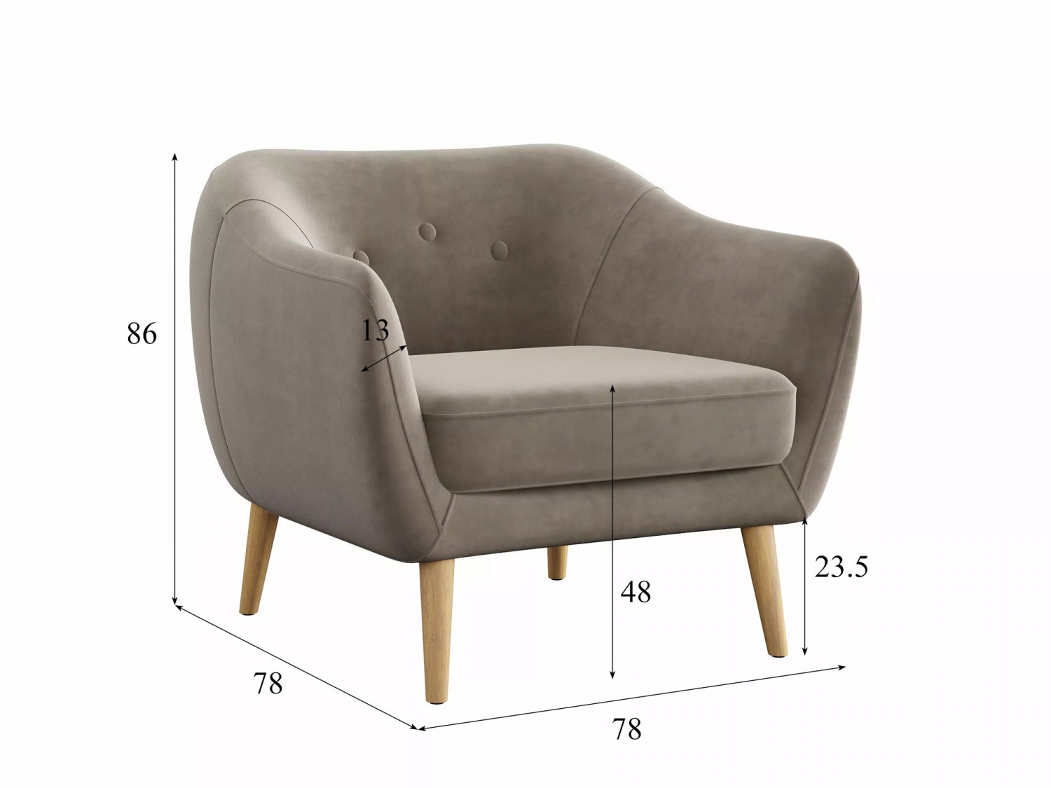 Кресло для отдыха Ланкастер Модель 066 (Вивальди 5) купить в Москве