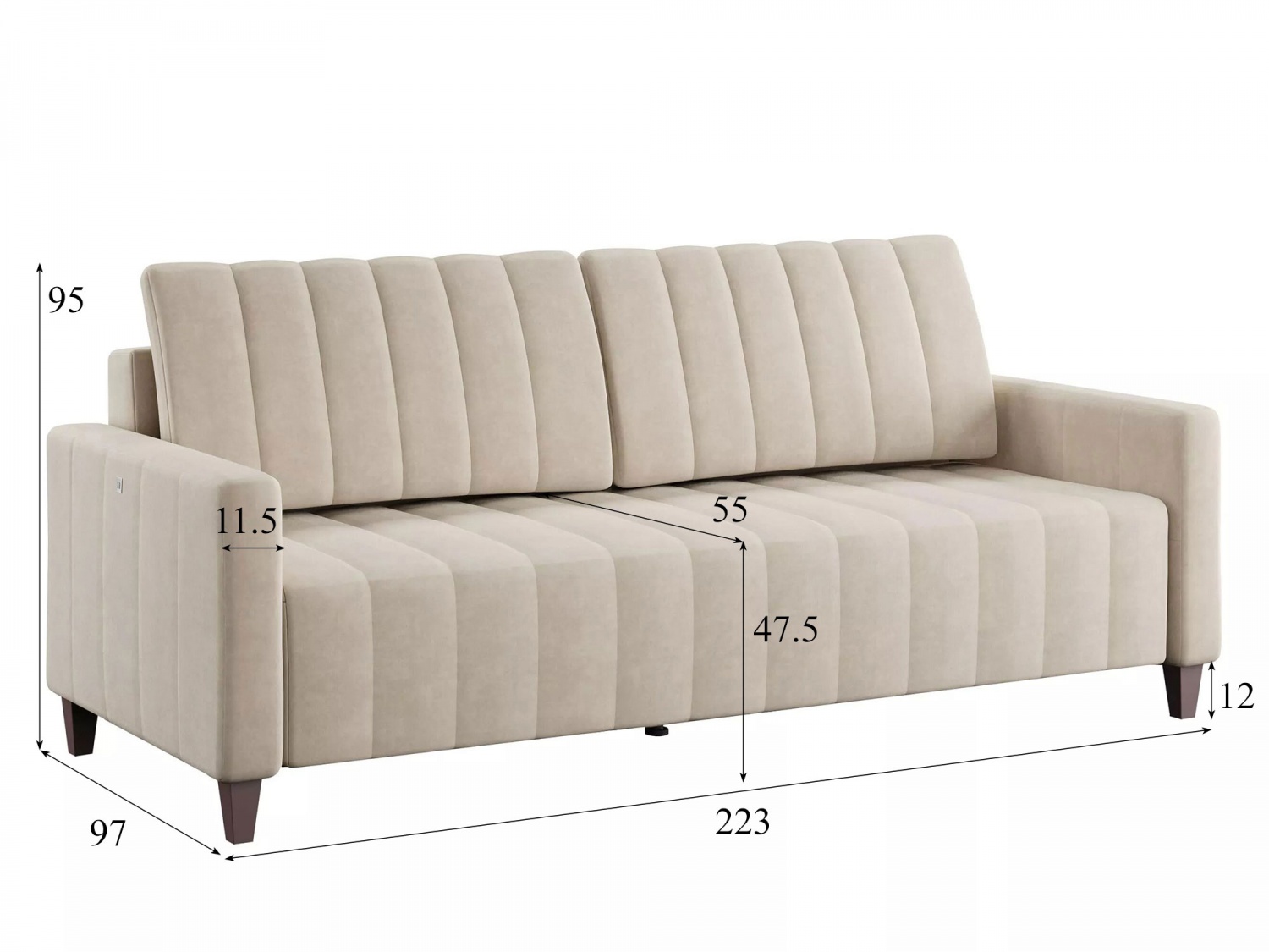 Диван Марк Модель 054 (Вивальди 4) купить в Москве