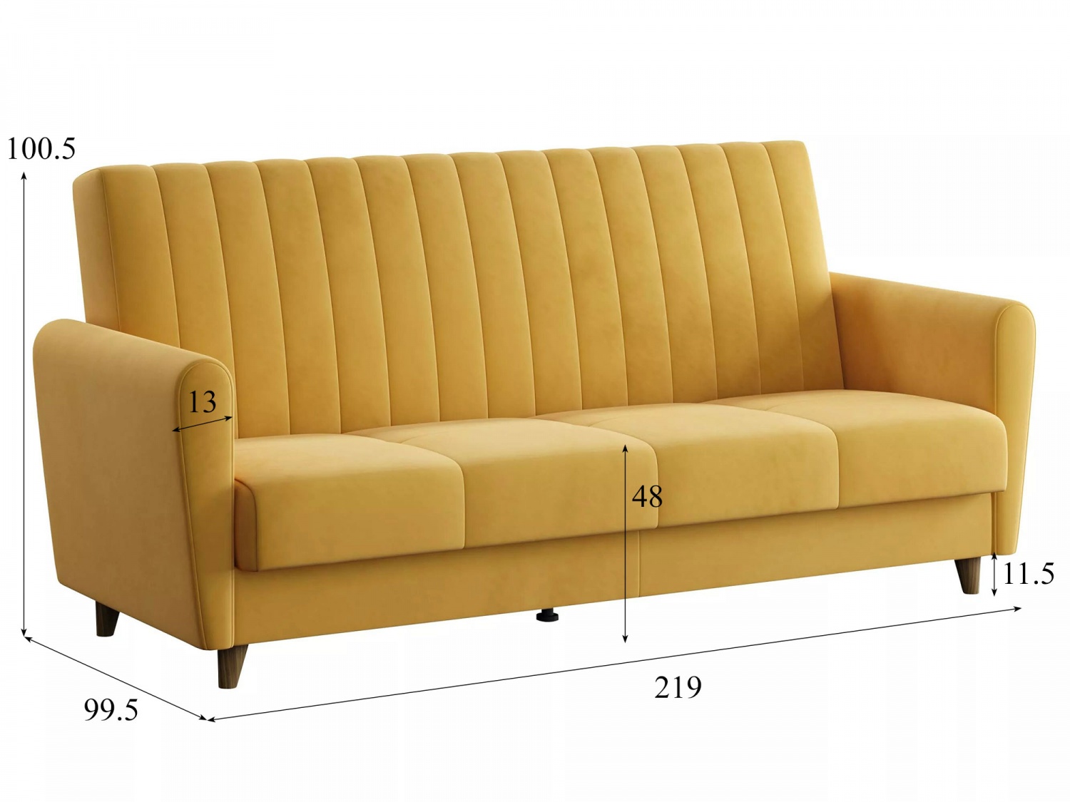 Диван Монако Модель 002 (Ультра Мустард) купить в Москве