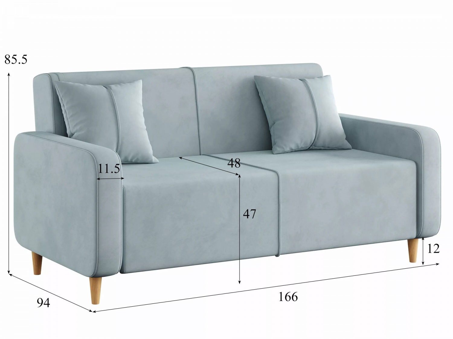 Диван Остер Модель 070 (Ультра слэйт) купить в Москве