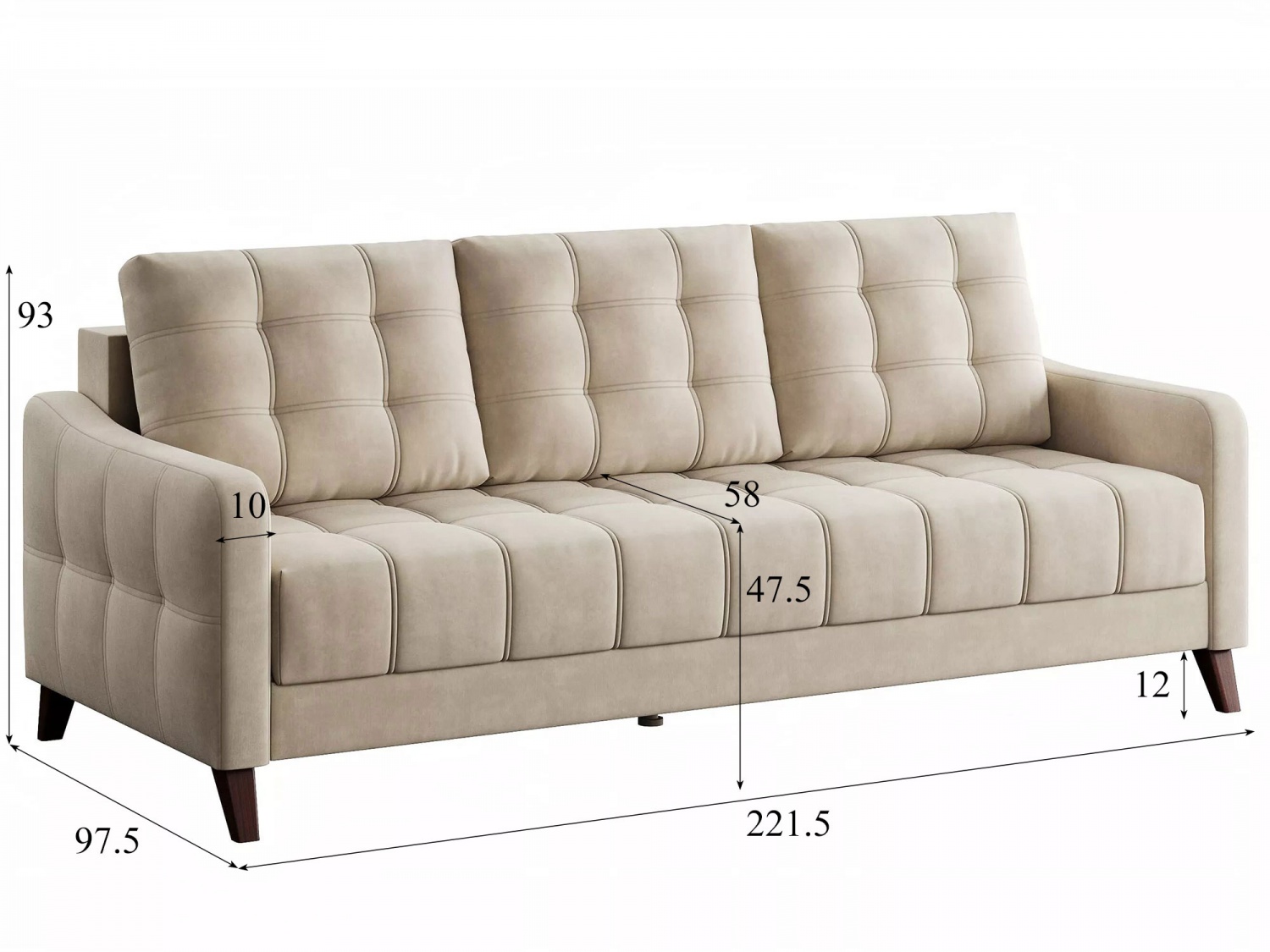 Диван Римини 1 Модель 045 (Вивальди 4) купить в Москве