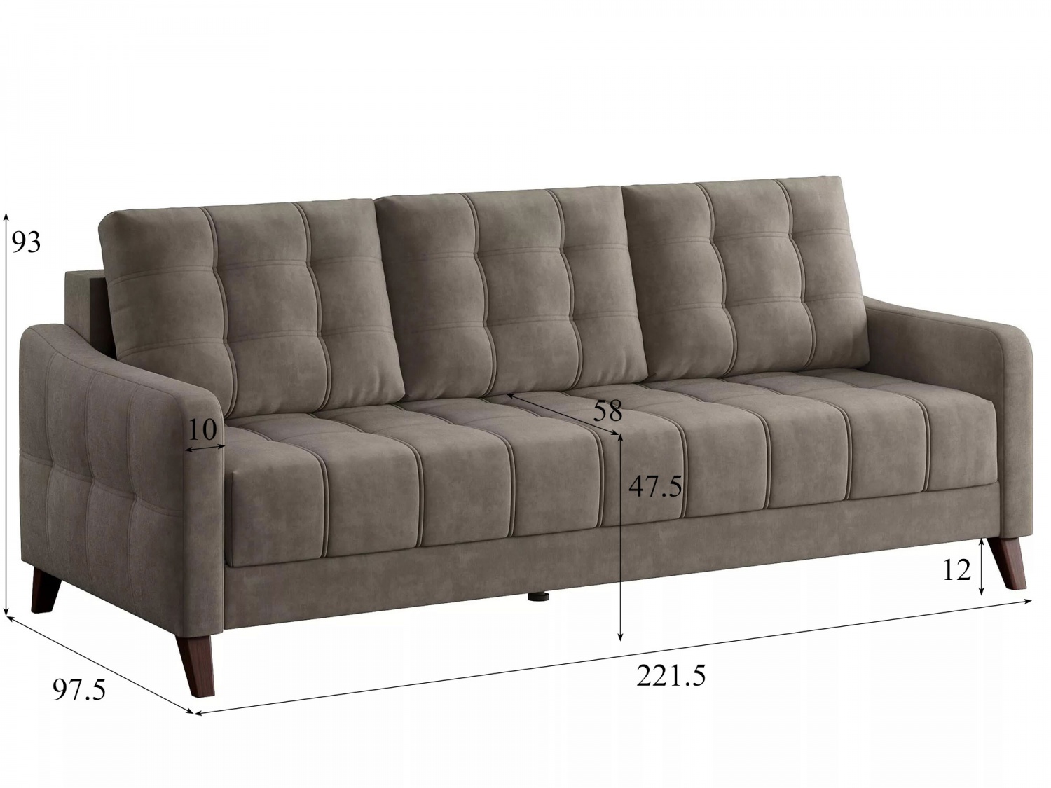 Диван Римини 1 Модель 045 (Вивальди 5) купить в Москве