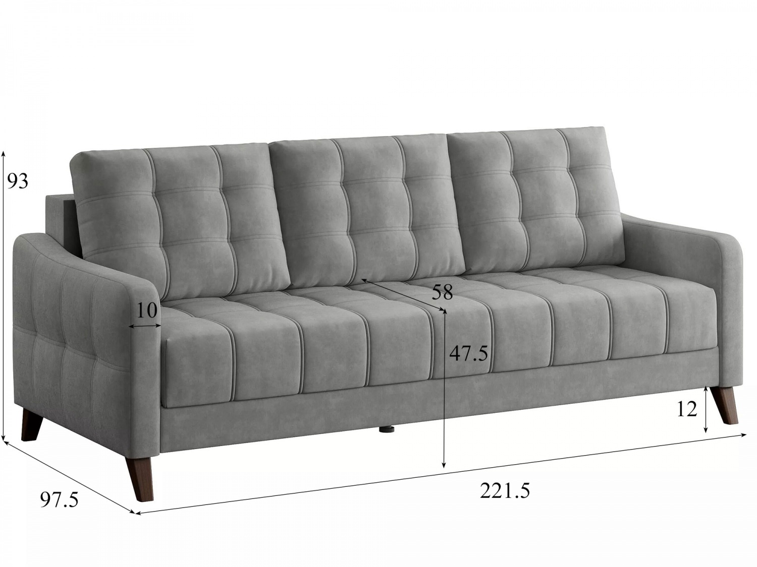 Диван Римини 1 Модель 045 (Вивальди 7) купить в Москве