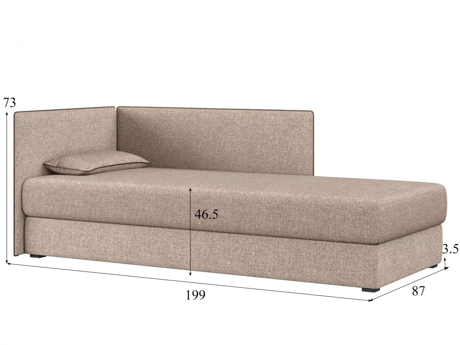 Тахта MIA Левая Модель 064 (Sherlock 932 + Madrit 925) купить в Москве