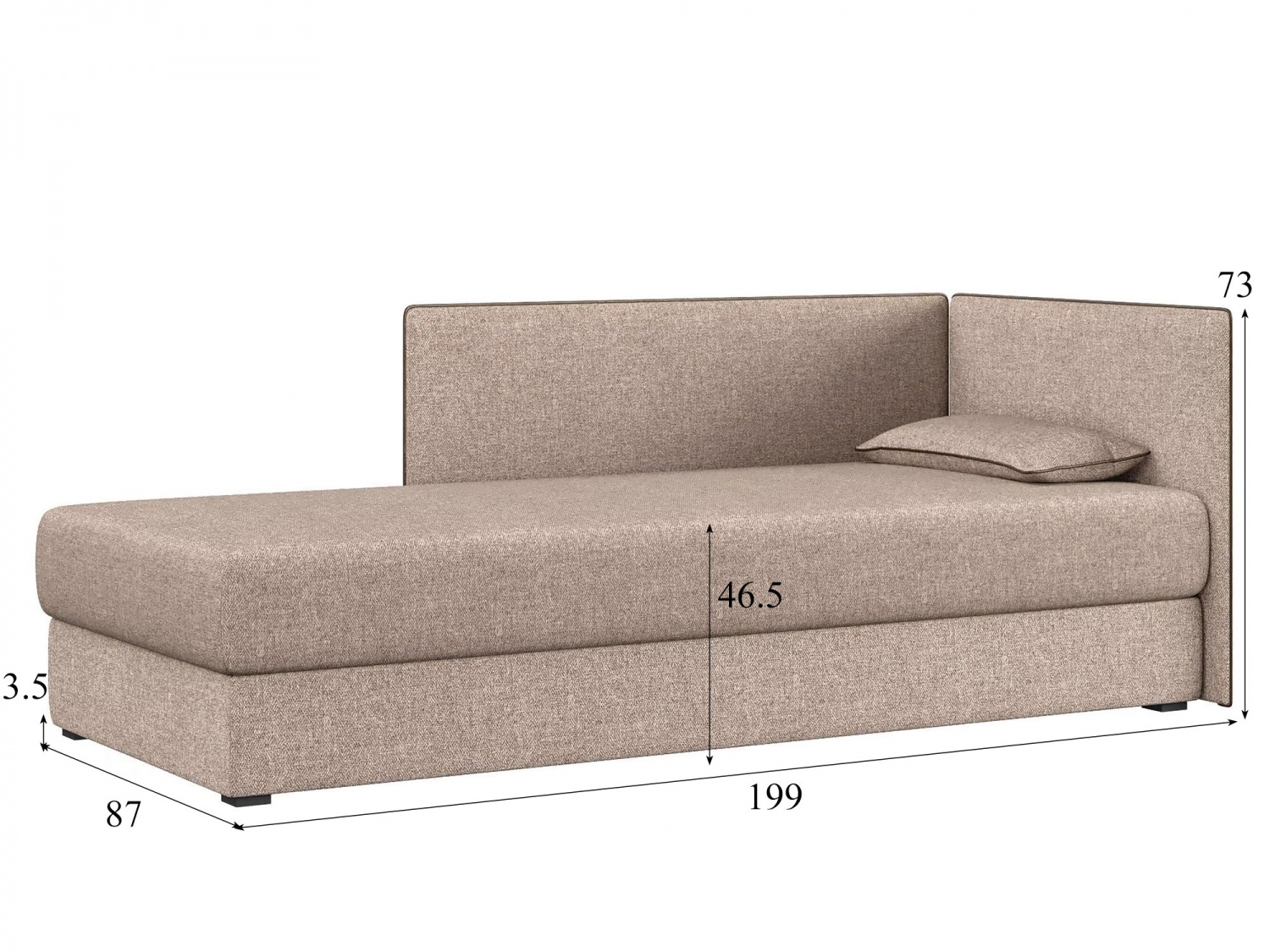 Тахта MIA Правая Модель 064 (Sherlock 932 + Madrit 925) купить в Москве