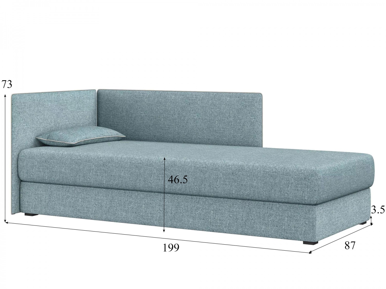 Тахта MIA Левая Модель 064 (Sherlock 975+Madrit 982) купить в Москве