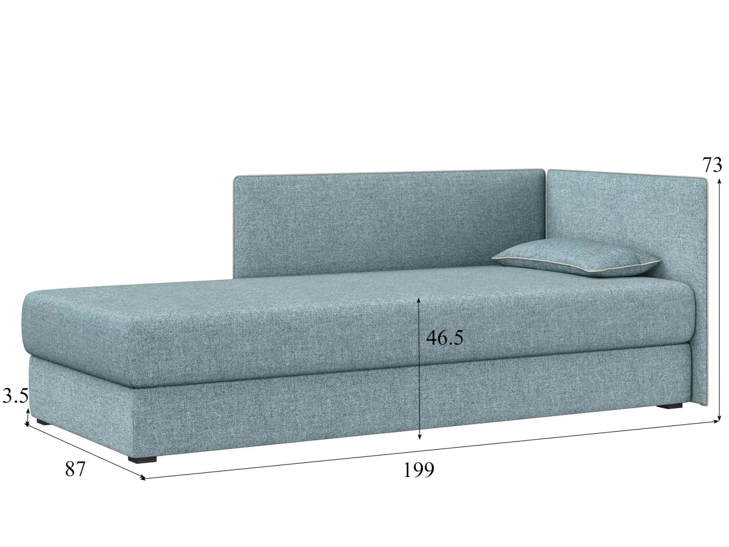 Тахта MIA Правая Модель 064 (Sherlock 975+Madrit 982) купить в Москве