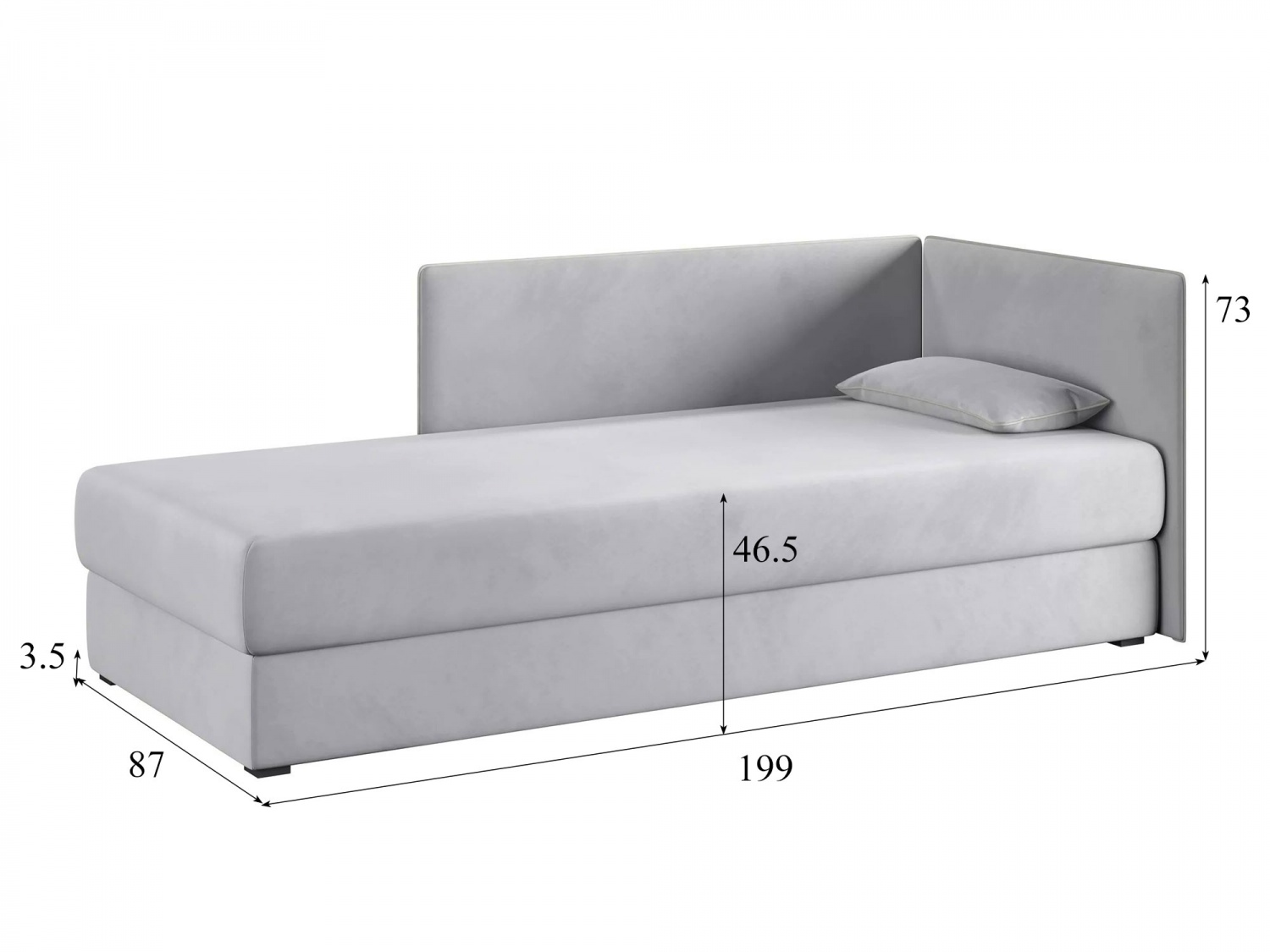 Тахта MIA Правая Модель 064 (Ультра смог+Madrit 982) купить в Москве