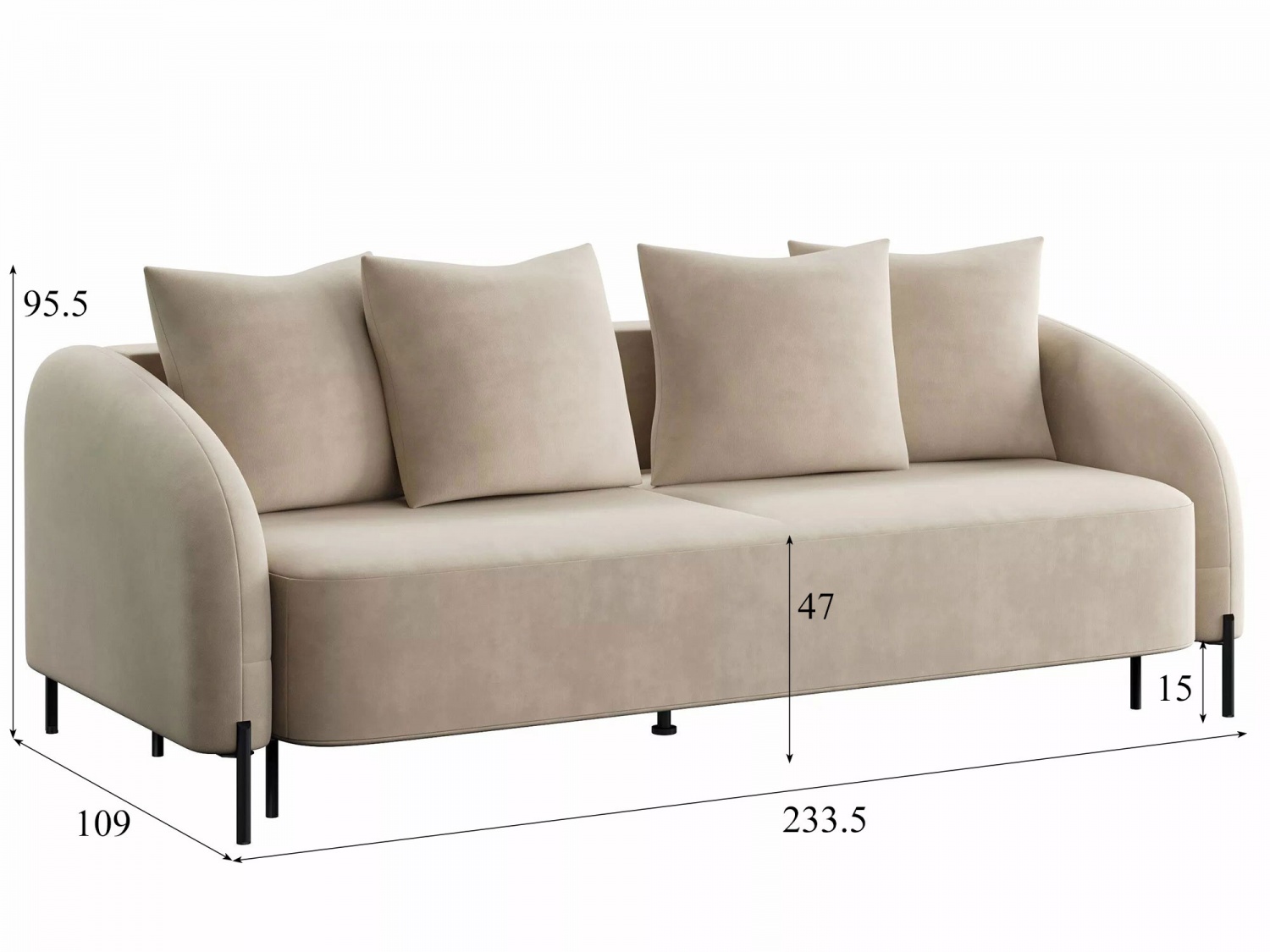 Диван Элвин Модель 048 (Вивальди 4) купить в Москве