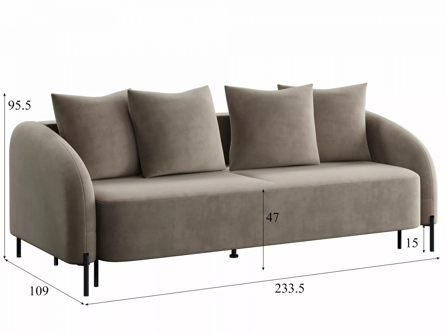 Диван Элвин Модель 048 (Вивальди 5) купить в Москве