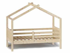 Кровать с надстройкой (б/м, сп.м. 800х1600) Алиса, прозрачный лак